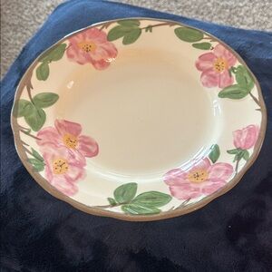 Franciscan Dessert Rose 11” Dinner Plate England Pink Floral vintage plt 6